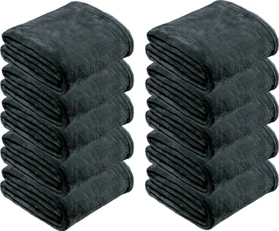 Produktbild von REDBEST Wohndecke 10er-Pack Amarillo" anthrazit 150x200 cm"