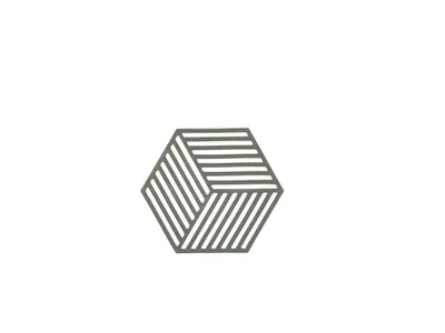 Image de Zone Denmark dessous de verre Hexagon, dessous de verre, dessous de verre, silicone, Olive Green, 24349