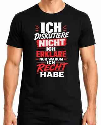 Obrázek produktu pro Tričko s nápisem "Ne diskutuji, pouze vysvětluji", sarkastické, pánské, černé, velikost M