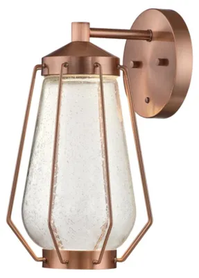 Zdjęcie produktu dla Zewnętrzna lampa ścienna LED Corina miedź