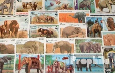 Produktbild von Briefmarken Motive 50 verschiedene Elefanten Marken