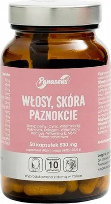 Produktbild von PANASEUS HAARE HAUT NÄGEL Schachtelhalm Zink Brennnessel Kollagen 50 Kapseln