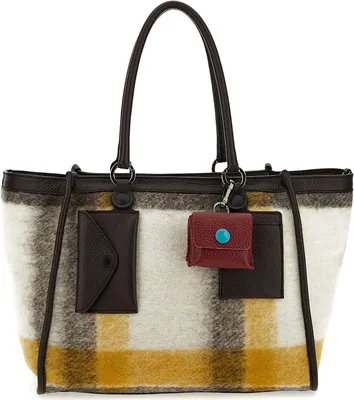 Produktbild von Gabs Schultertasche Umhängetasche Anastasia Scozzese Ruga Black Scozzese Senape + Moro mehrfarbig grau