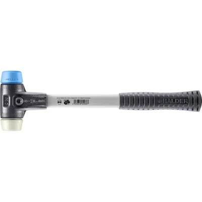 Produktbild von HALDER SIMPLEX Schonhammer Ø 30 mm TPE-soft blau / Nylon mit verstärktem Tempergussgehäuse und Fiberglasstiel