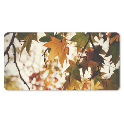 Produktbild von MuchoWow® Schreibtischunterlage Natur - Herbstblätter - Rustikal 80x40 cm - XXL Mauspad - Gaming Mauspad