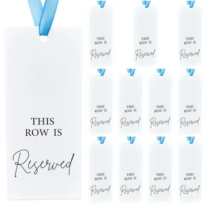 12er-Pack Sitzplatzreservierungsschilder mit blauem Band