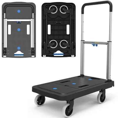 Immagine prodotto di HandiWorld Carrello a piattaforma pieghevole con portata di 135 kg
