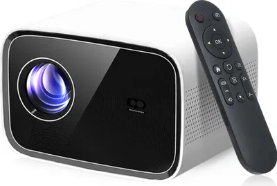 Obrázok produktu pre 1080P projektor WiFi BT5.0 Android 12-systémový filmový projektor Podpora 4K s 300-palcovou technológiou zrkadlenia obrazovky Zabudovaný reproduktor Automatická korekcia lichobežníkového skreslenia s plne utesneným motorom Podpora TV boxu Počítačový flash disk pre zábavu s prehrávačom domáceho kina Prenosný s diaľkovým ovládaním