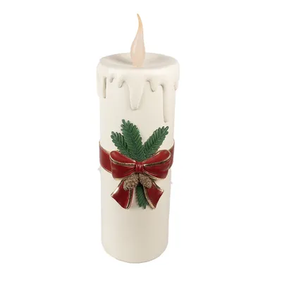 Produktbild von Clayre & Eef Weihnachtsdekoration mit LED-Beleuchtung 18x20x56 cm Weiß Kunststoff