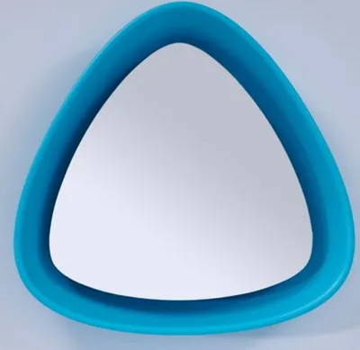 Produktbild von Casa Padrino Luxus Designer Spiegel Blau 64 x H. 63 cm - Designer Wandspiegel mit Licht