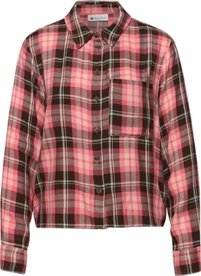 Produktbild von Check shirtcollar blouse w poc 37261 striking coral Größe 42