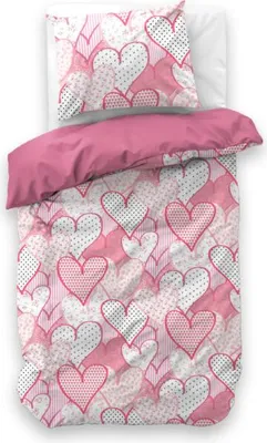 Produktbild von Kleine Monsterherzen Liebe Rosa 140 x 200/220 cm
