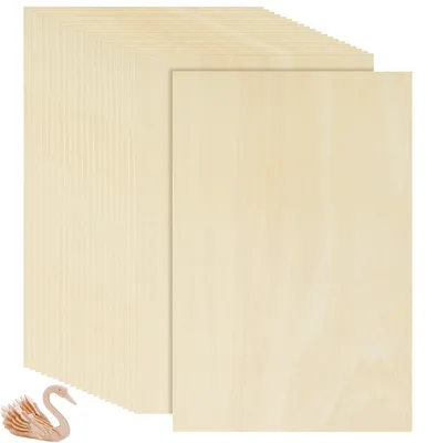 Balsaholzplatten 24 Stück, 300 x 200 x 1,5 mm, für Modellbau & Basteln