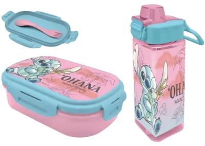Produktbild von Lilo & Stitch Lunch-Set; Brotdose und Trinkflasche