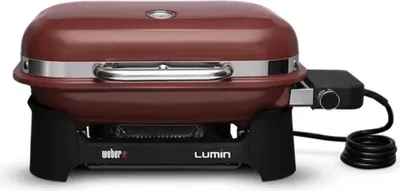 Produktbild von Weber Lumin Compact Elektrogrill 2200W Rot für Balkon und Tisch