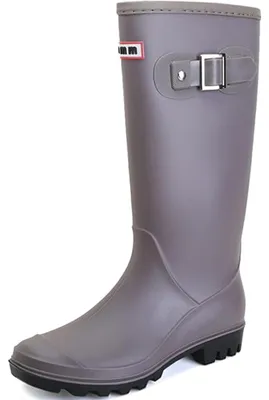 Produktbild von Lvptsh Damen Gummistiefel Bequeme Regenstiefel Stiefeletten Grau EU 40