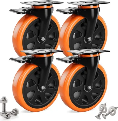 Produktbild von Drehrollen mit Bremse - 160 mm - 4 Stück