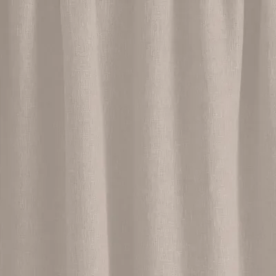 Image de Rideau à galon fronceur Effet Lin Beige 140x280cm MERVORA