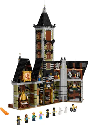 Produktbild von LEGO 10273 Icons Geisterhaus auf dem Jahrmarkt, Set für Erwachsene, Motorantrieb mit Powered Up