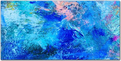 Produktbild von Coloray Bild aus Acryl 140 cm x 70 cm - Gehärtetes Acryl Bild auf Acrylglas Küche Wohnzimmer Wanddekoration Dekoration - Blau Daubs