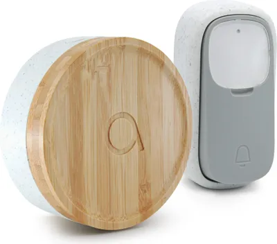 Zdjęcie produktu dla Bezprzewodowy dzwonek do drzwi AVIDSEN BAMBOO Kinetic, zasięg 150 m na zewnątrz budynków
