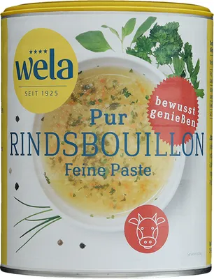 Produktbild von Rindsbouillon 'Pur' - wela 1/1 Dose