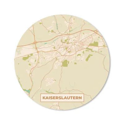 Produktbild von MuchoWow® Mauspad Mousepad Kaiserslautern - Karte - Vintage - Stadtplan 40x40 cm - Mousepads - Maus Mat - Pad - Mausunterlage - Schreibtisch Accessoires