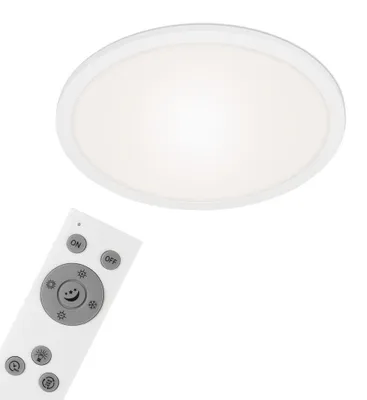 Produktbild von LED Deckenlampe Flach Panel 24W Fernbedienung Dimmbar CCT Slim Ø40cm Weiß