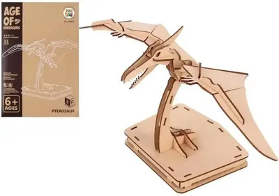 Zdjęcie produktu dla Puzzle drewniane 3D Dinozaur Pterozaur - Pro Kids