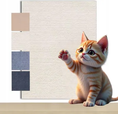 Produktbild von Katzenkratzbrett - 100x40 cm - Selbstklebende Kratzmatte - Möbelschutz - Hellbeige