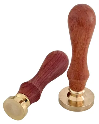 Produktbild von Siegelstempel Set | 2 Stück | verschiedene Größen 20mm - 30mm | Hochzeitsstempel zum fräsen | Siegel selbst gestalten | DIY | Wachssiegel mit Griff | selber personalisieren | Logo Hochzeit (25mm)