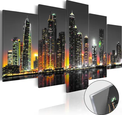 Produktbild von Neuheit! Modernes Acrylglasbild Wanbild d-C-0024-k-p (200x100) - 5 Teilig Bilder Foto Bild Dekoration Wand Bilder Kunstdruck NEW YORK CITY STADT