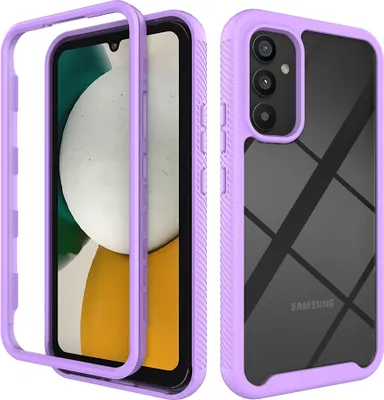 Produktbild von Galaxy A34 5G Hülle, Hybrid Transparente Rückseite TPU Bumper Stoßfest Schutzhülle für Samsung Galaxy A34 5G Lila