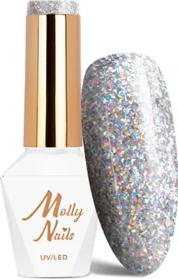 Image de Molly Nails Queens Of Life Stardust Vernis à ongles hybride sans HEMA/DiHEMA, 8 g, n° 31