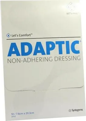 Produktbild von Adaptic 7,6x20,3 cm feuchte Wundauflage 2015z 10 St