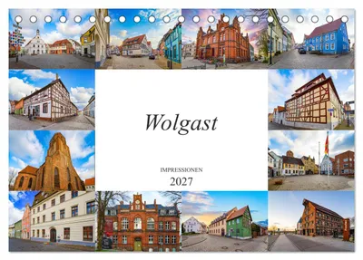 Produktbild von Wolgast Impressionen (Tischkalender 2027 DIN A5 quer), CALVENDO Monatskalender