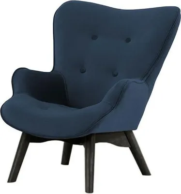 Image de Fauteuil à oreilles pour enfants Ducan Mini Velvet-Kronos 9-Noir
