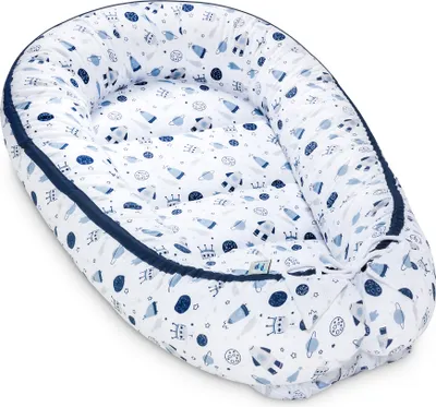 Produktbild von Pepi Babynest Kokon 2-seitiges multifunktionales Kuschelnest 95x55cm 100% Baumwolle Neugeborene Baby Nestchen Magic Space