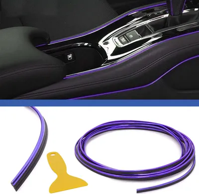Produktbild von 5m Auto Innen Raum Dekoration Design Strip Line Zier Leiste Streifen Metallic Lila