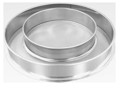 Produktbild von 2 Stück Kräuterpollen-Extractor 120 und 80 Mesh, 30 cm und 20 cm Pollensieb aus Edelstahl, stapelbar für die Küche, Silber