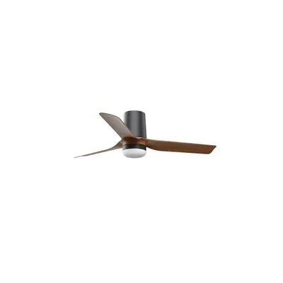 Obrázek produktu pro Energeticky úsporný stropní ventilátor s LED osvětlením a dálkovým ovládáním Mini Punt Tub 90 cm černý / ořech