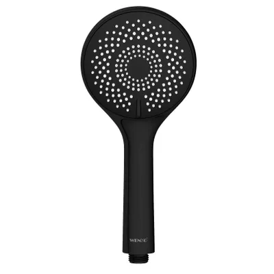 Immagine prodotto di WENKO Soffione doccia a pioggia WATERSAVING Ø11cm Rotondo Nero Doccia a mano Benessere