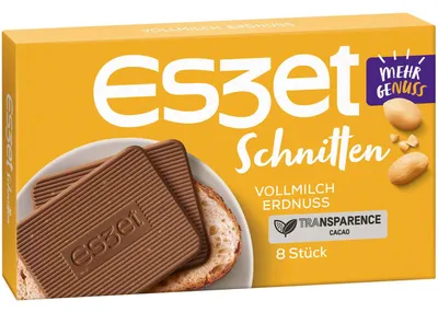 Immagine prodotto di Fette di arachidi al latte intero Eszet con arachidi tritate 75g