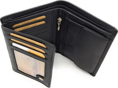 Produktbild von Jockey Club Basic echt Leder Herren Geldbörse Portemonnaie RFID Schutz schwarz