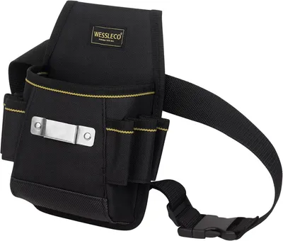Produktbild von Werkzeuggürtel, Elektriker-Werkzeugtasche, Werkzeug-Organizer-Gürtel mit verstellbarem Gürtel für Männer, Schwarz(A)