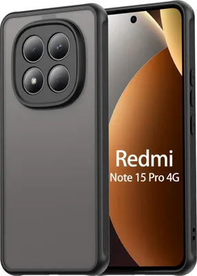 Produktbild von Handyhülle für Xiaomi Redmi Note 15 Pro 4G Matt Stoßfest Schutzhülle Back cover in Schwarz