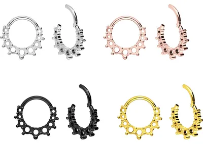 Produktbild von Ohrpiercing, Nasenpiercing, Septum Piercing Chirurgenstahl Segmentring Clicker DESIGN