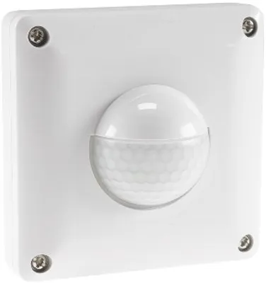 Zdjęcie produktu dla Podtynkowy czujnik ruchu PIR 190° - IP65 2 i 3 - technologia przewodowa, biały