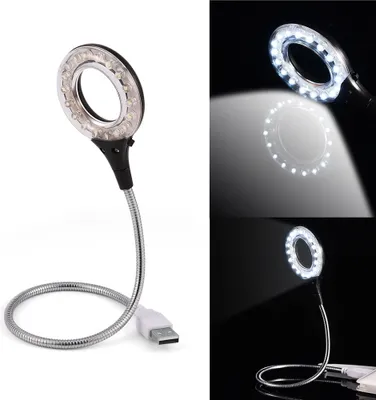 Obrázok produktu pre Univerzálna, vysoko svietivá, prenosná USB LED lampa s 18 žiarovkami pre PC/notebook, čierna