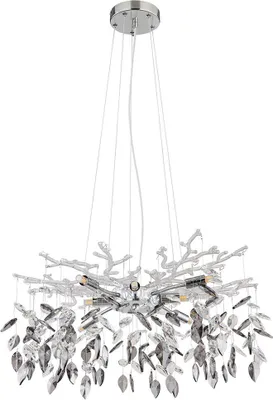 Produktbild von Hängeleuchte, Kronleuchter, Metall, Glaskristalle, H 120 cm